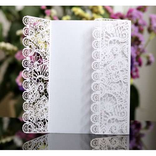 Wholesale Invitation Holder Laser Cut Paper Holiday Greeting Card Latest Wedding Invitation
